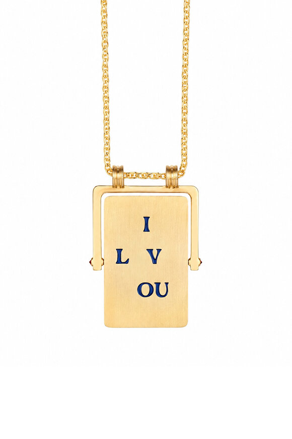 Marie Lichtenberg Medium I love You Spinning Scapular Necklace - view 1