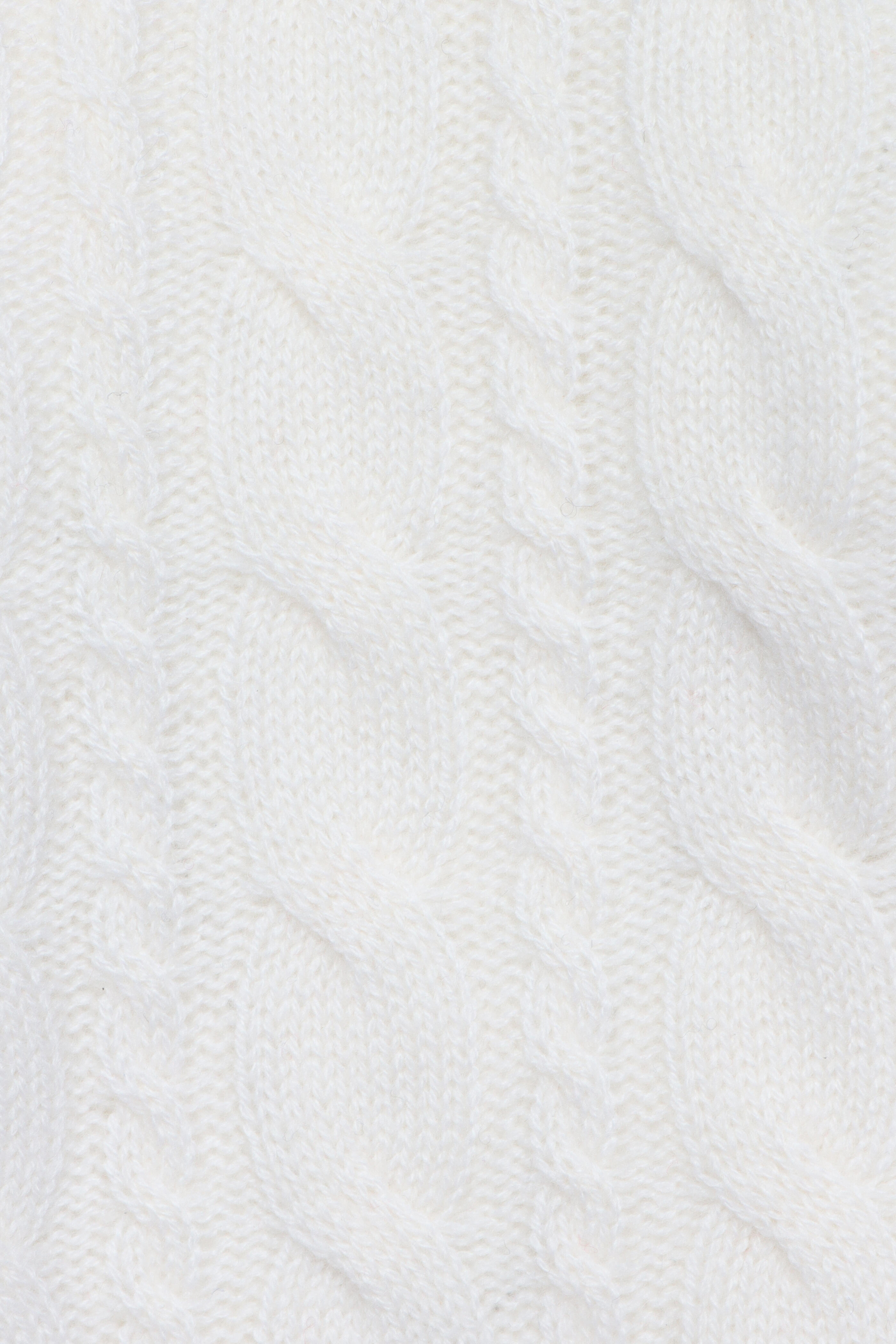 Alice & Olivia - Cecilie Ecru Crop Cableknit Pullover