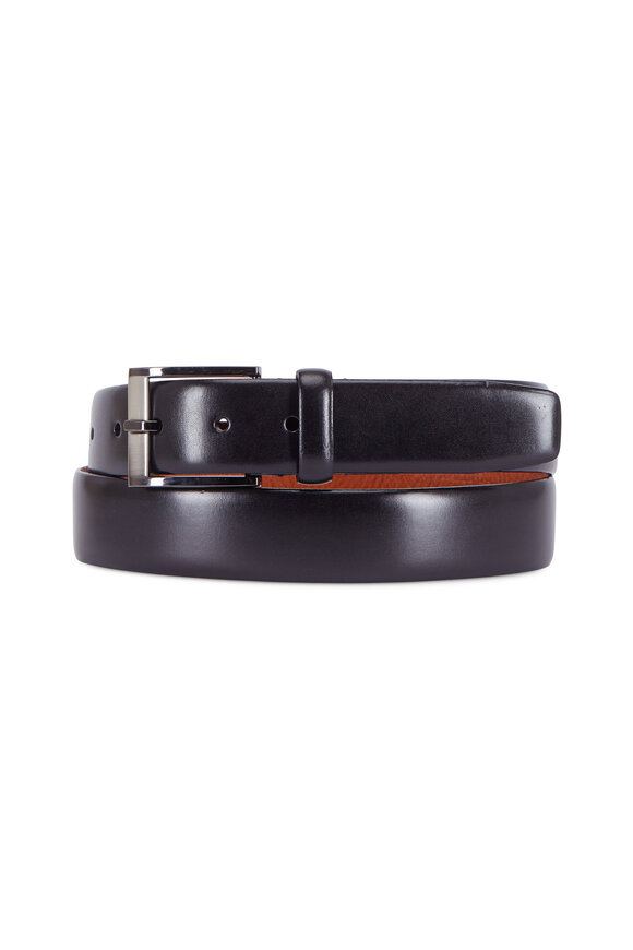 Matteo Black Leather Belt