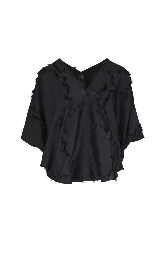 Zero + Maria Cornejo Circle Lotus Coup Black Top