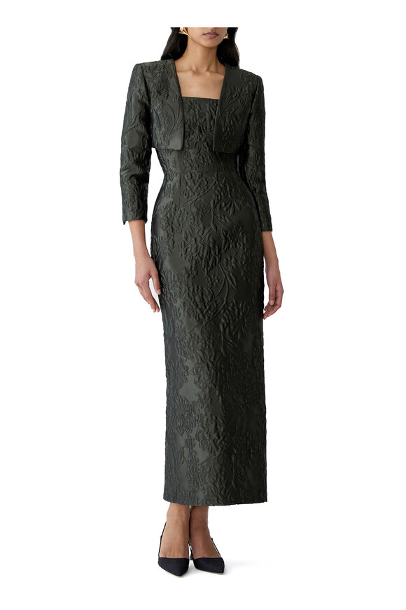 Carolina Herrera Floral Cloque Lurex Jacquard Bolero Jacket - view 2