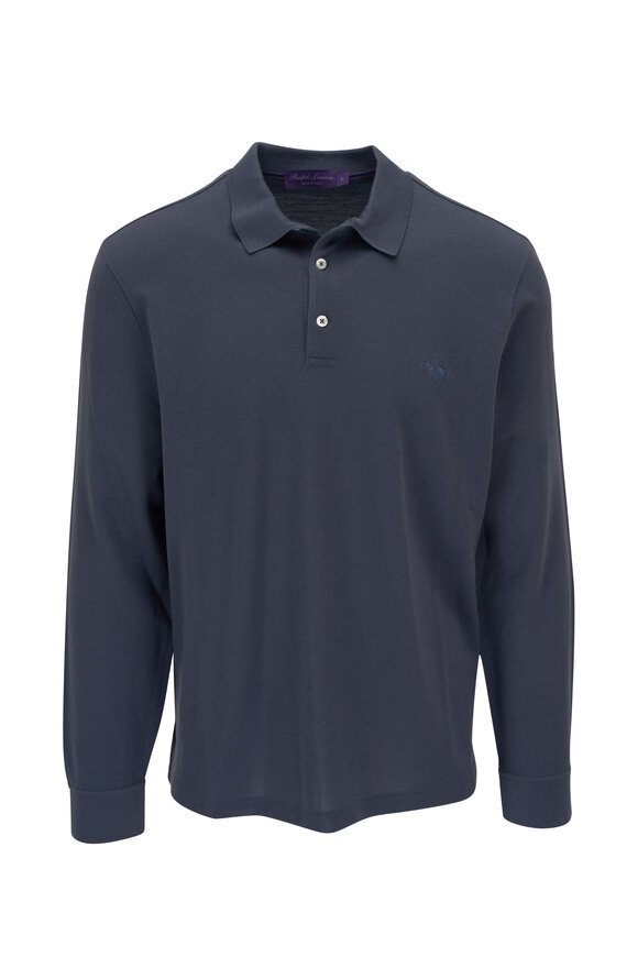 Ralph Lauren Purple Label - Blue Wool Polo 