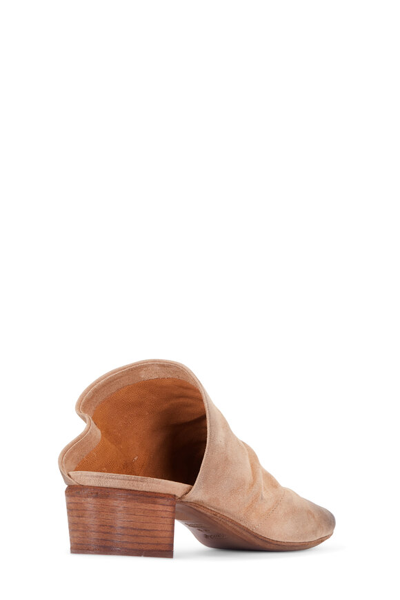 Marsell - Chestnut Suede Asymmetric Open-Toe Mule, 50mm