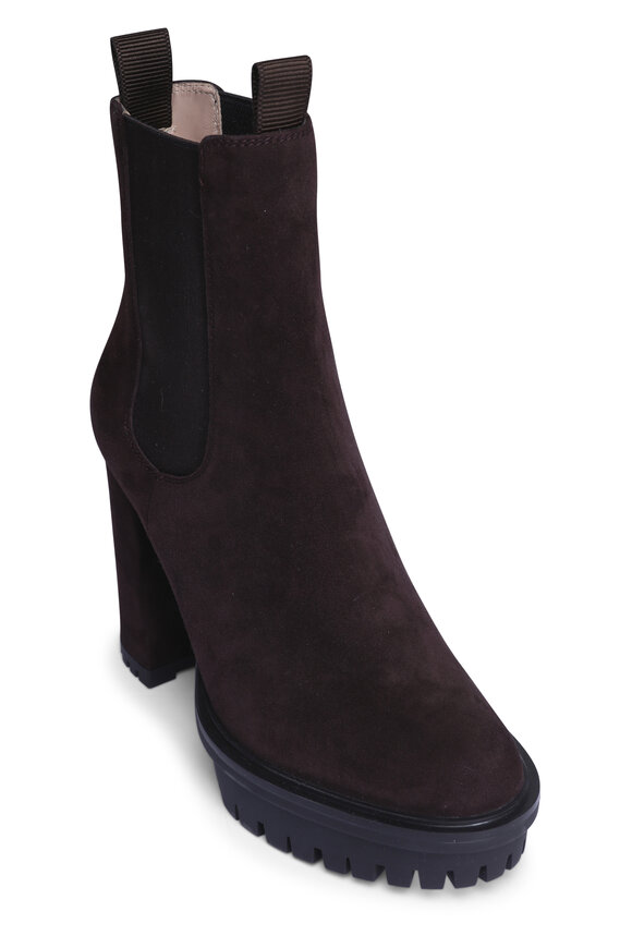 Gianvito Rossi Moka Suede Short Boot