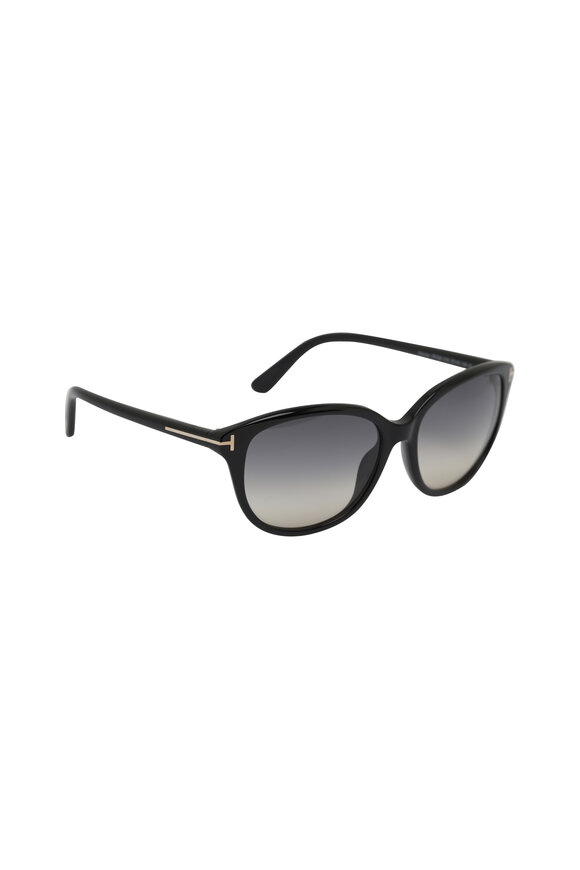 Tom Ford Eyewear Amarra Polarized Shiny Black Sunglasses