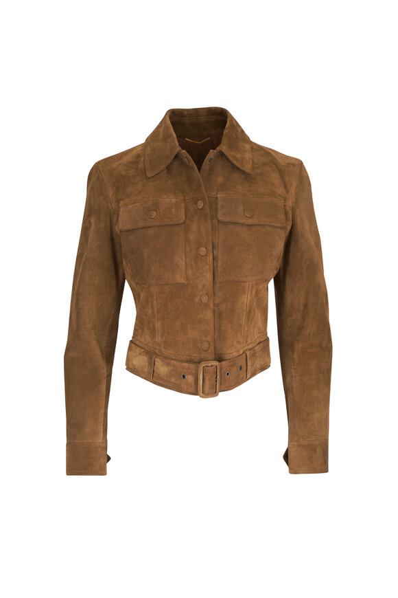 Saint Laurent Brown Vintage Split Leather Jacket