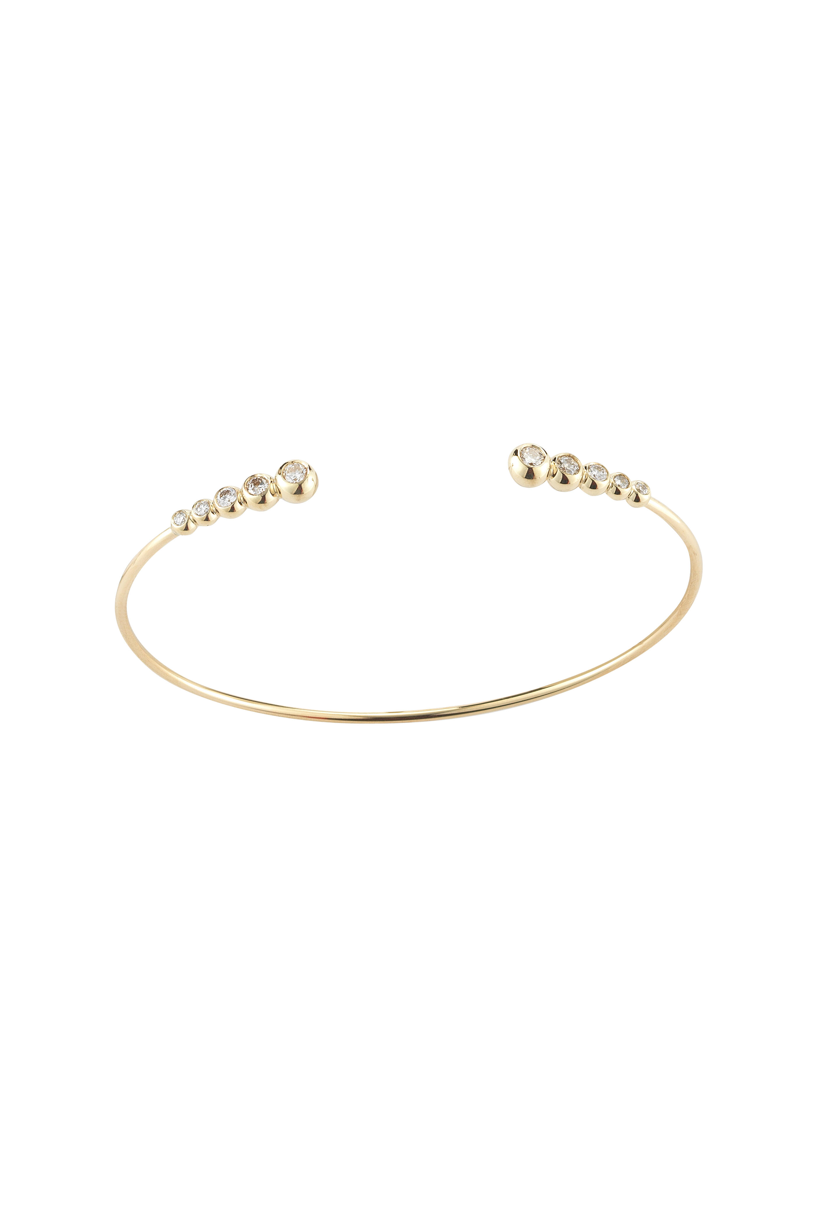 Mizuki 14K Yellow Gold Multi Diamond Cuff | Mitchell Stores