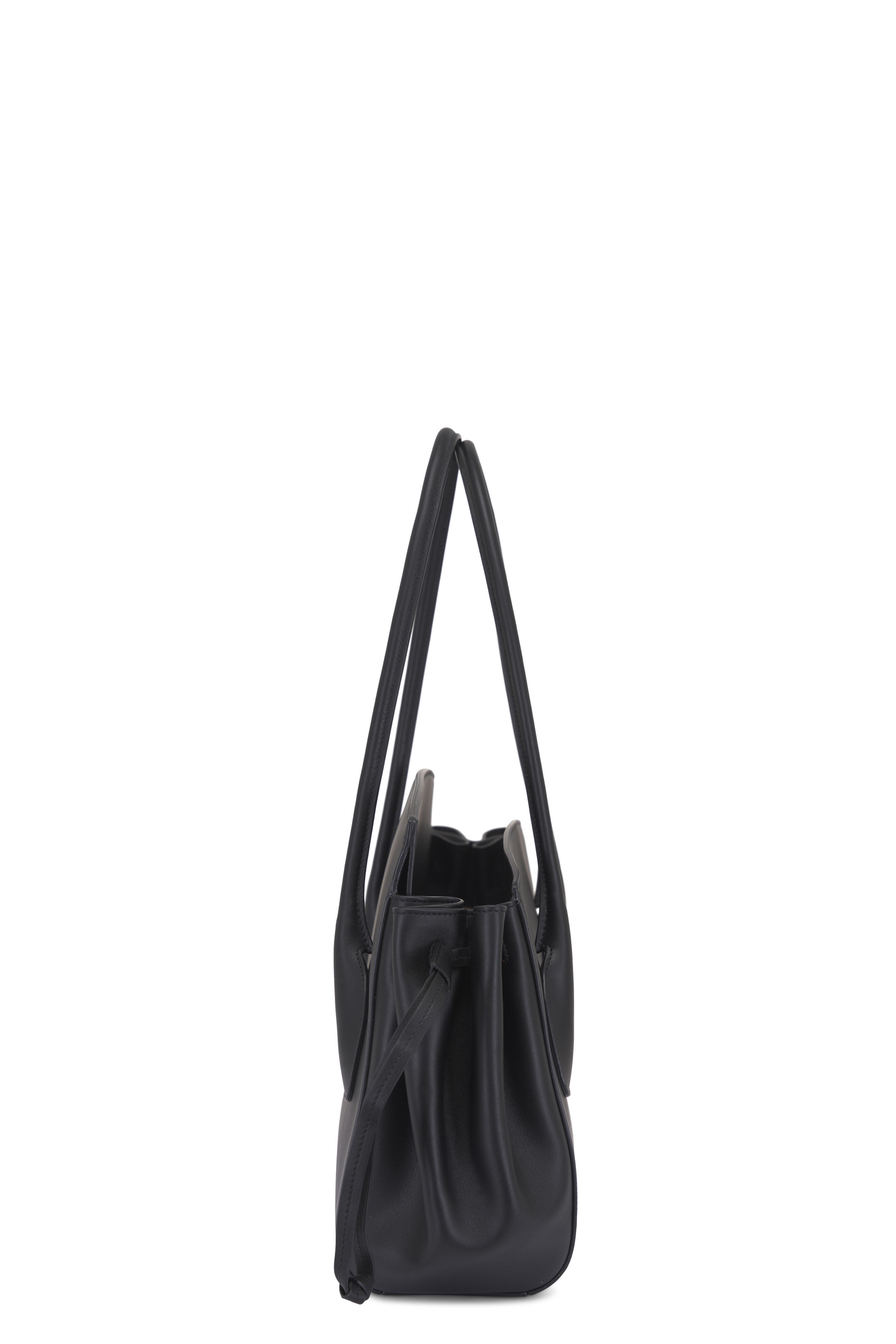 Jil Sander - Small Voyage Black Leather Handbag | Mitchell