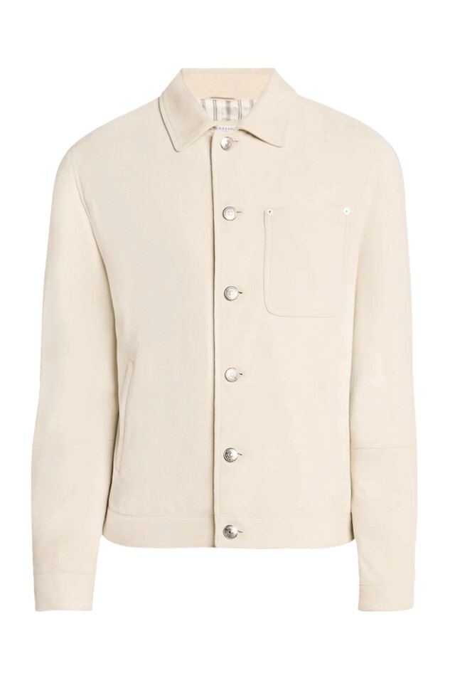 Moncler - Brown Leather Shearling Hooded Zip Jacket