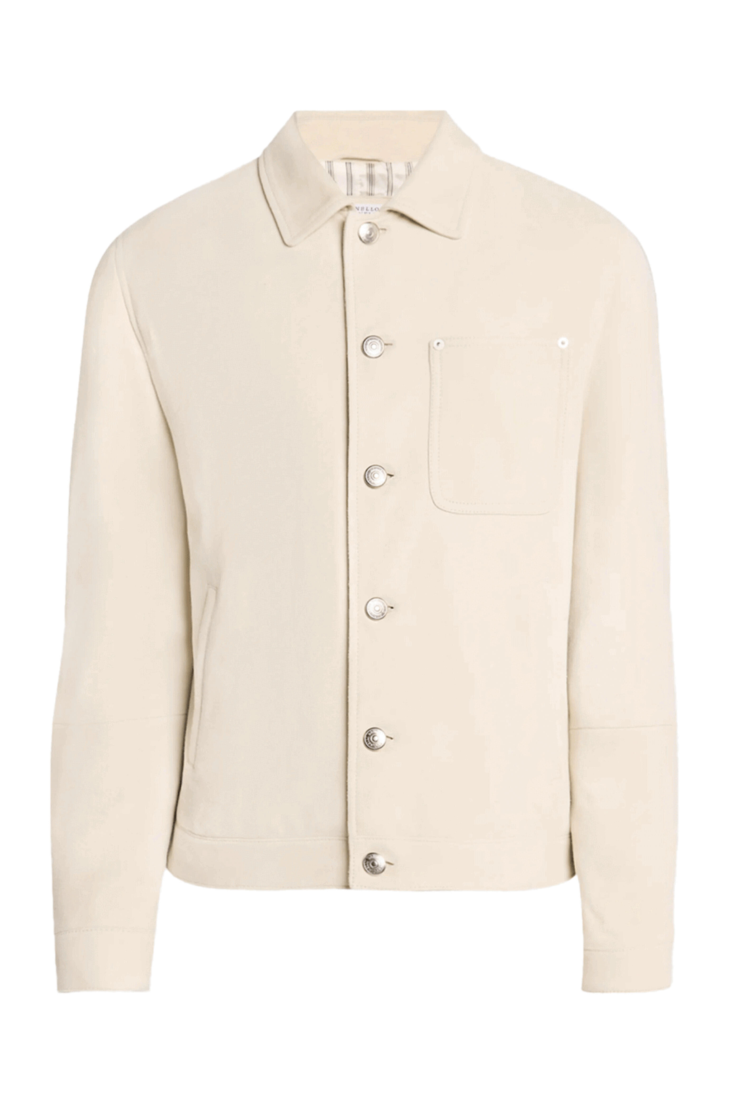 BRUNELLO CUCINELLI アイボリー ジャケット 42 Brunello Cucinelli - Beige Suede Jacket | Mitchell Stores