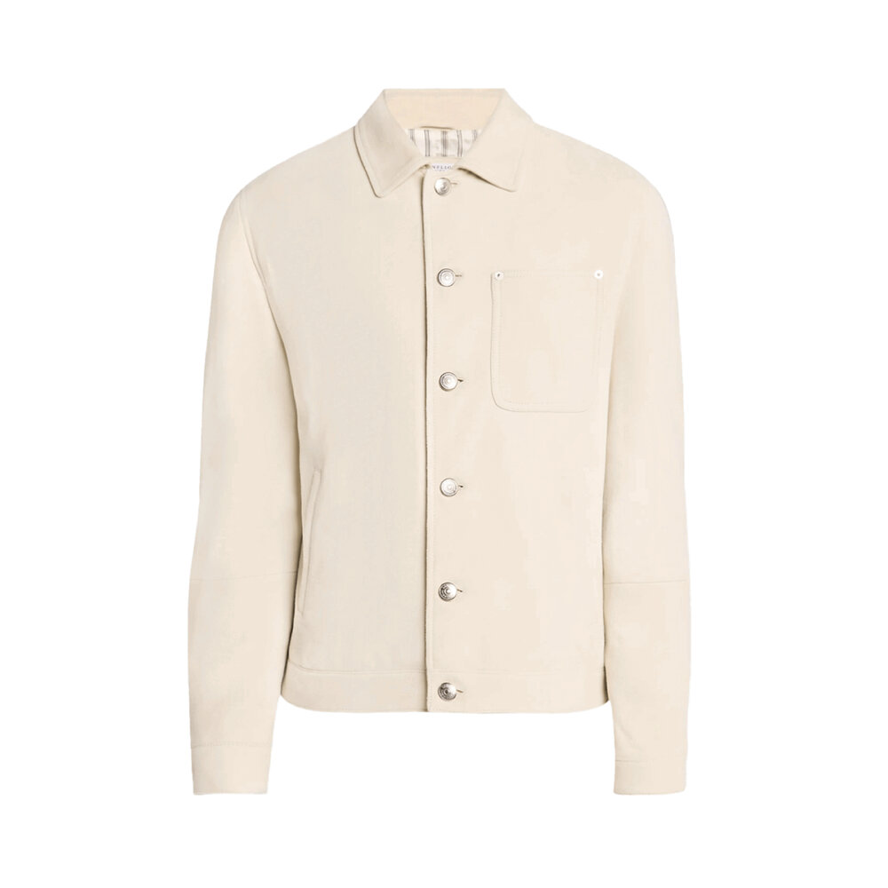 Brunello Cucinelli - Beige Suede Jacket | Mitchell Stores Brunello Cucinelli - Beige Suede Jacket | Mitchell Stores