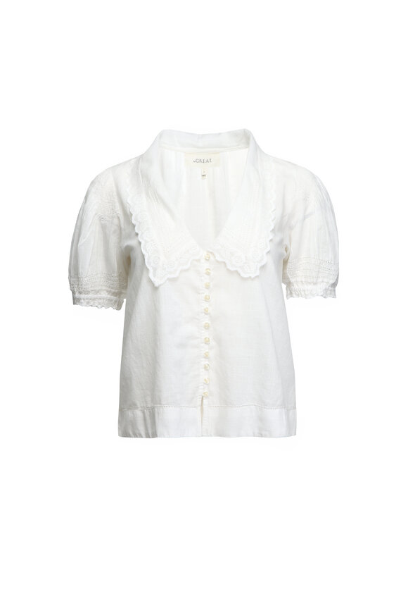 Treat ürself Rose blouse Milk White Treat ürself Rose blouse Milk White