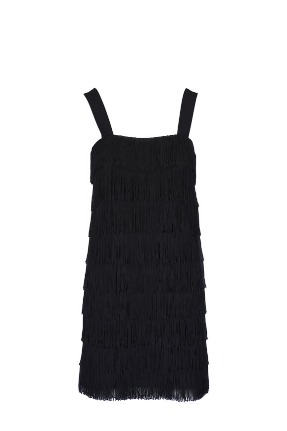 Dorothee Schumacher Emotional Essence II Black Fringe Mini Dress