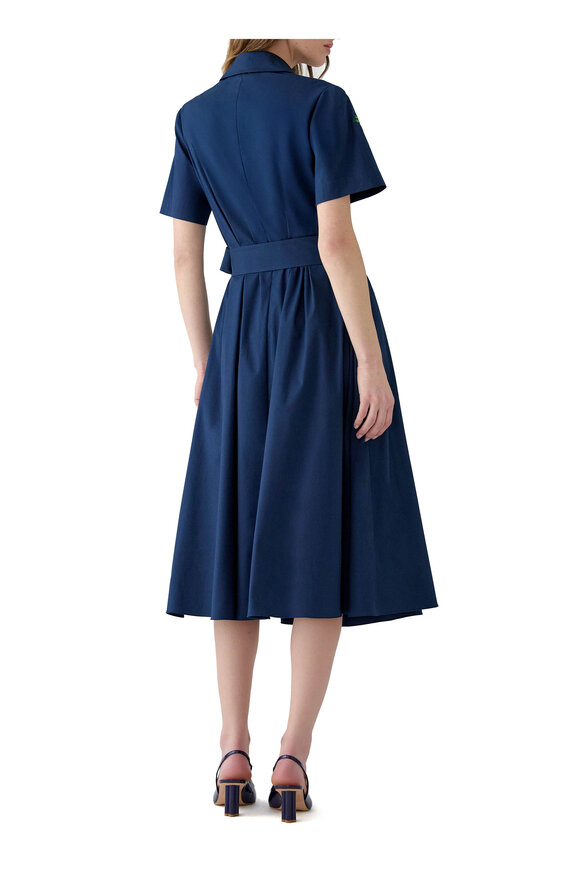 Carolina Herrera Midnight Embroidered Belted Shirtdress - view 3
