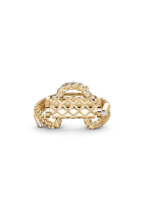 Nouvel Heritage 18k Yellow Gold White Diamond Ring - view 2