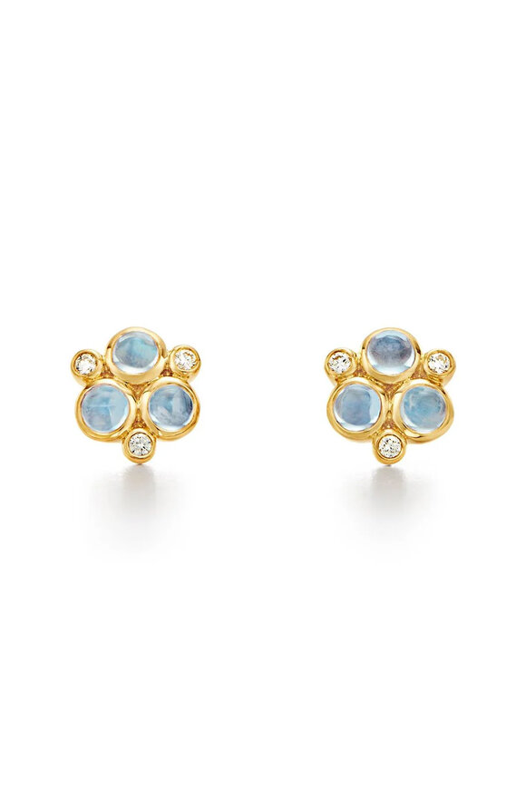 Temple St. Clair Blue Moonstone Trio Earrings
