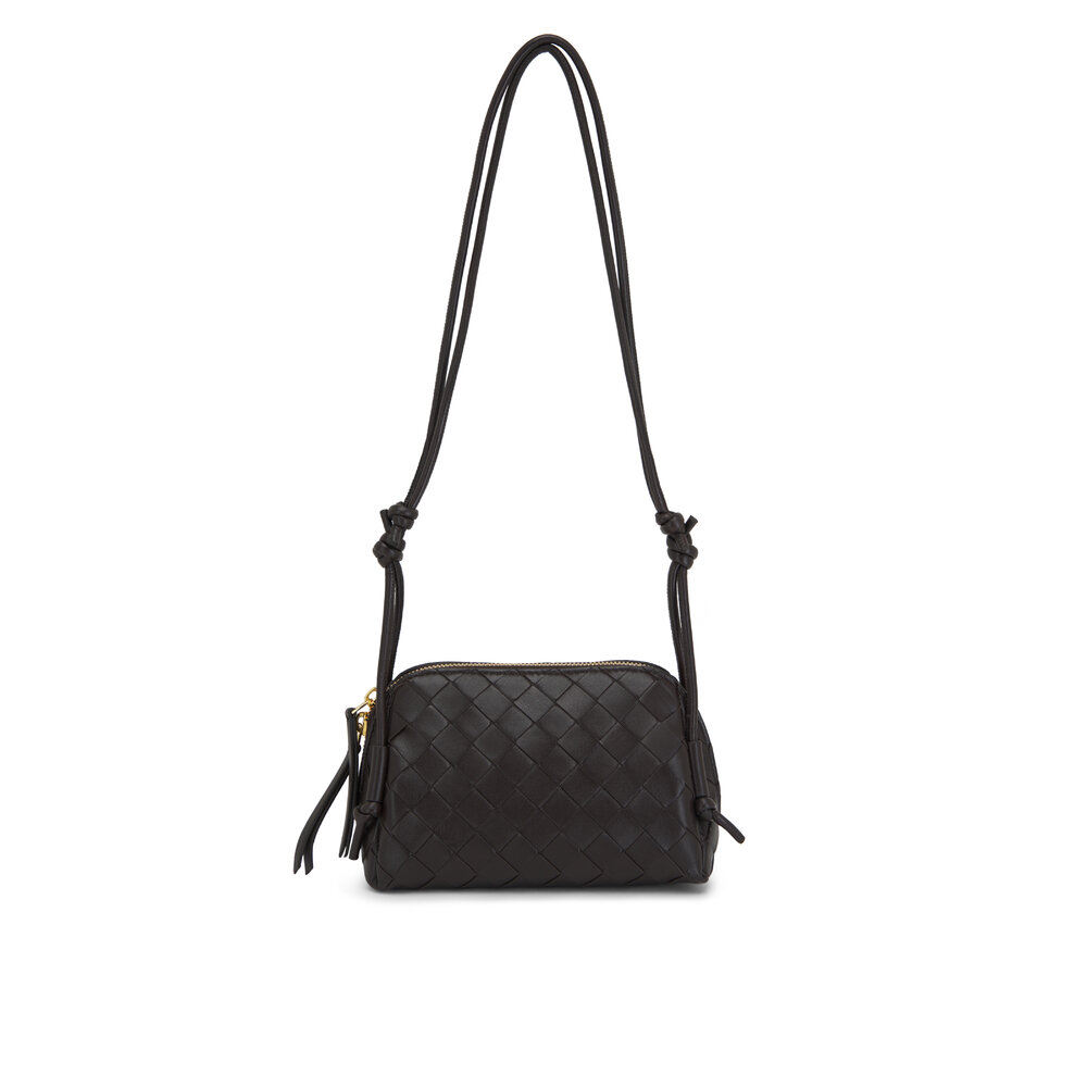 ショルダーバッグ Bottega Veneta Intrecciato 15 Avenue Bag Concert Mini Intrecciato leather pouch in black - Bottega