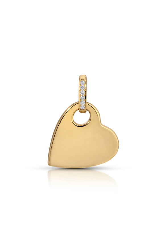Jenna Blake 18k Yellow Gold Small Anchored Heart Charm