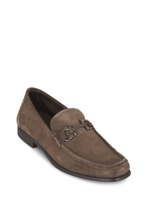 Ferragamo Grandioso 2 Gray Suede Loafer - view 1