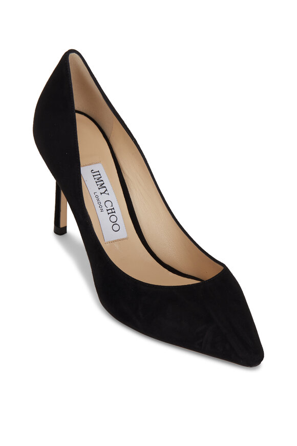 Jimmy Choo Romy Black Suede Pump, 85mm