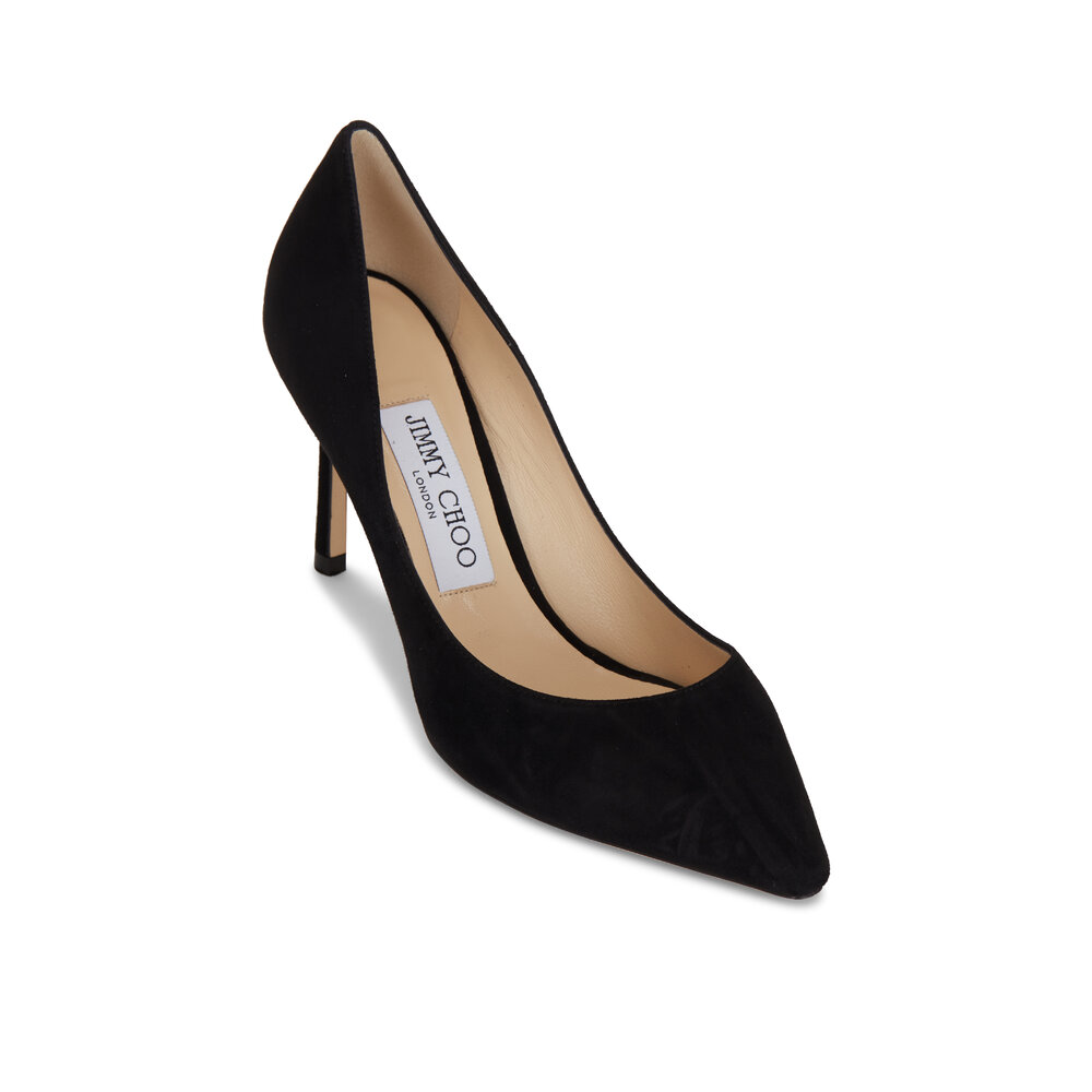 Black Suede Pointed Pumps | Romy 85 | Autumn Winter 16