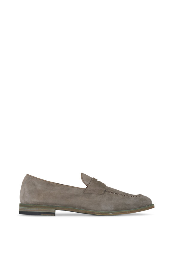 Fratelli Rossetti Yacht Portofino Sage Suede Penny Loafer - view 3