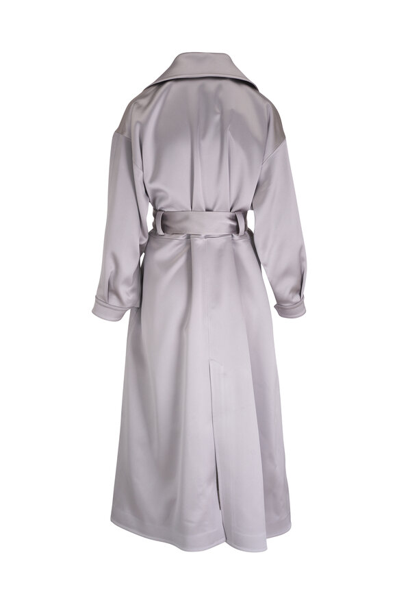 Giorgio Armani - Technical Duchess Dune Satin Belted Trench Coat