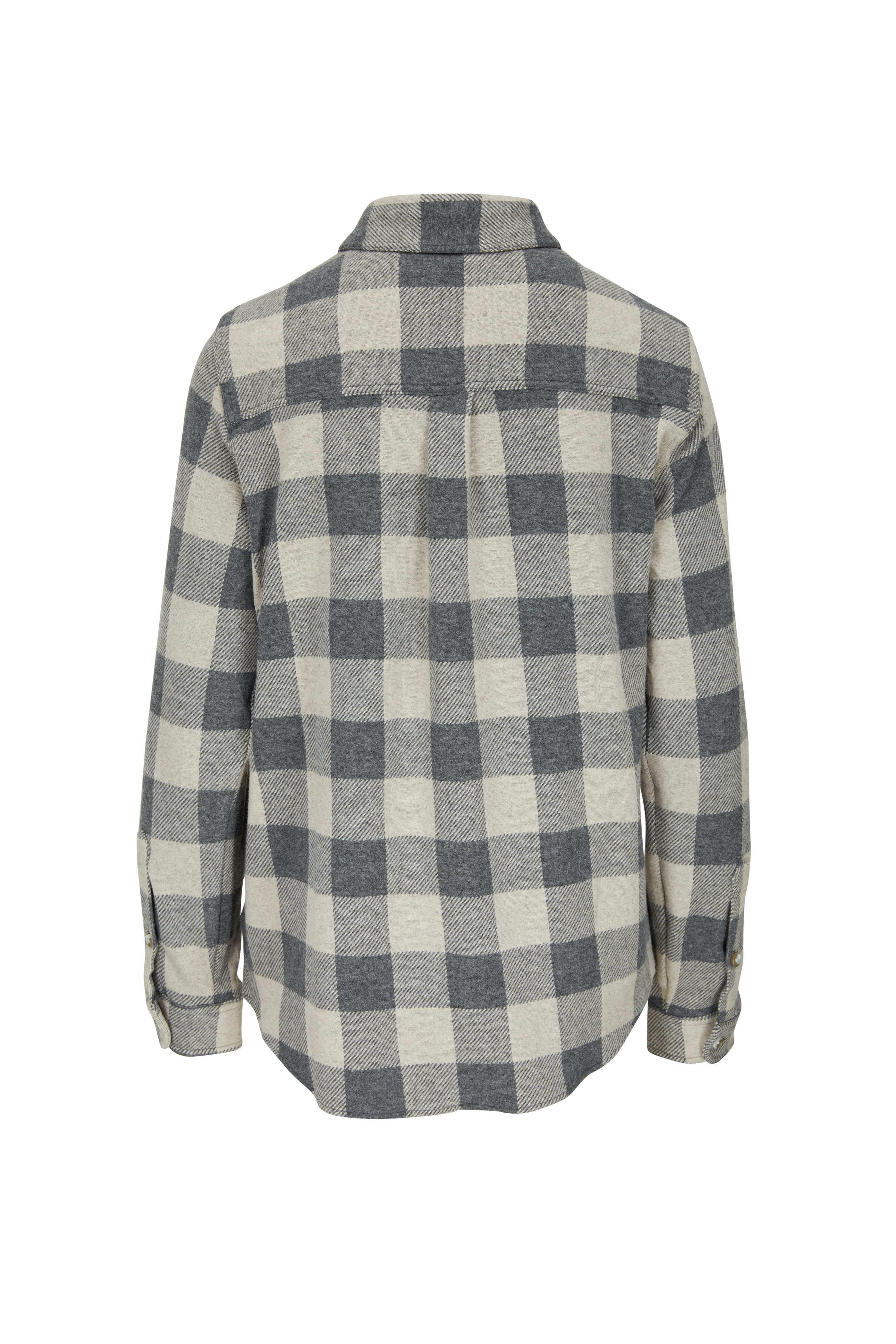 Faherty Brand - Legend™ Tan Charcoal Buffalo Check Sweater Shirt