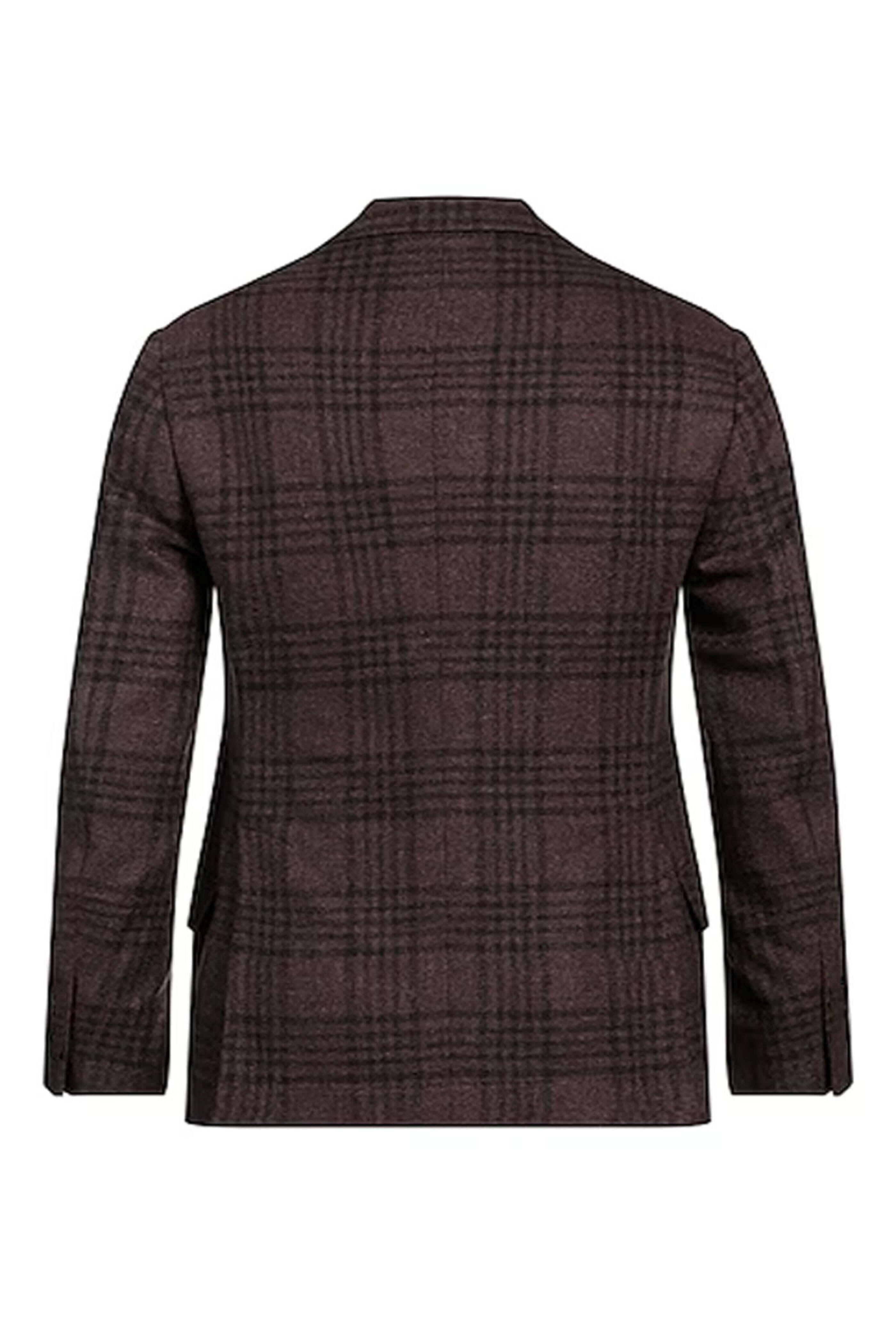 Brunello Cucinelli - Brown Plaid Nested Suit Jacket