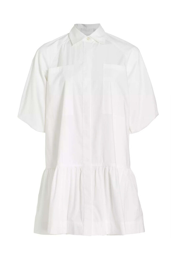 Simkhai White Cotton Poplin Crissy Shirt Dress