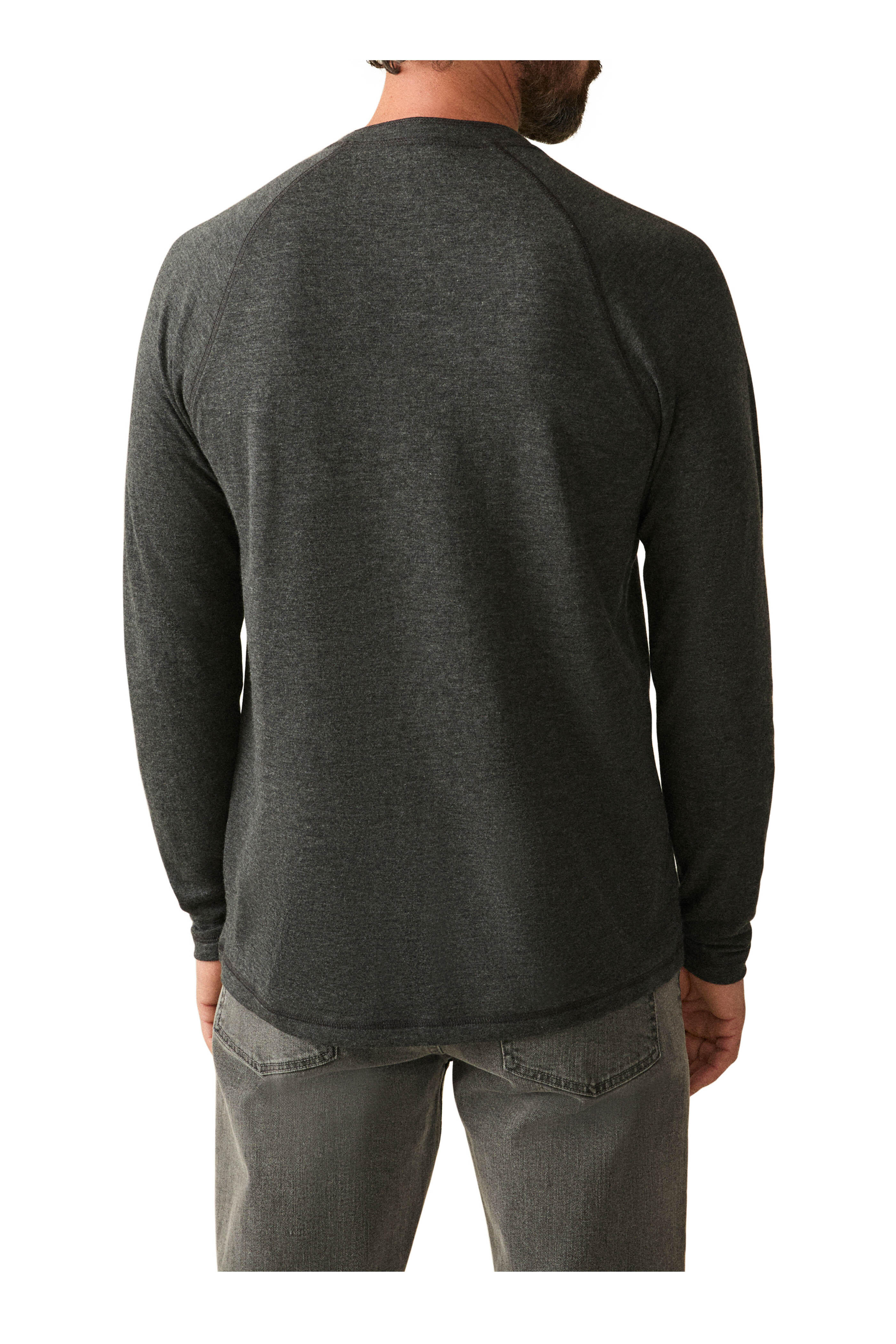 Faherty Brand - Cloud Charcoal Gray Heathered Henley