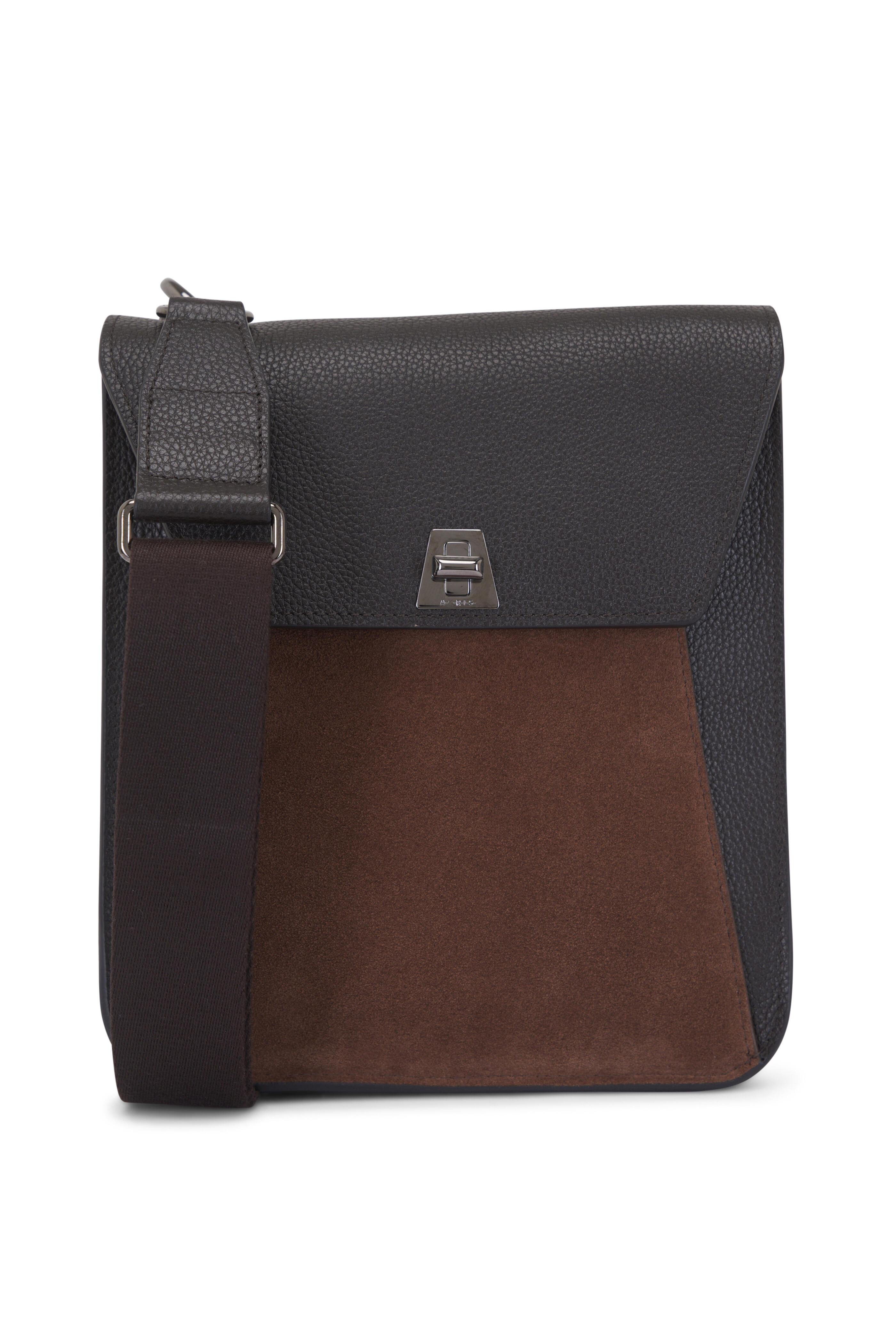Akris - Little Anouk Mocca Leather Messenger Bag