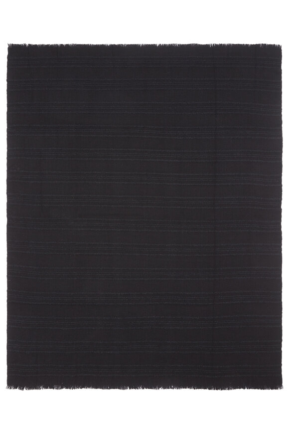 Alonpi - Region Black Cashmere & Silk Throw