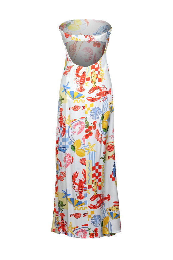 Farm Rio - Blue Tile Print Dream Maxi Dress | Mitchell Stores