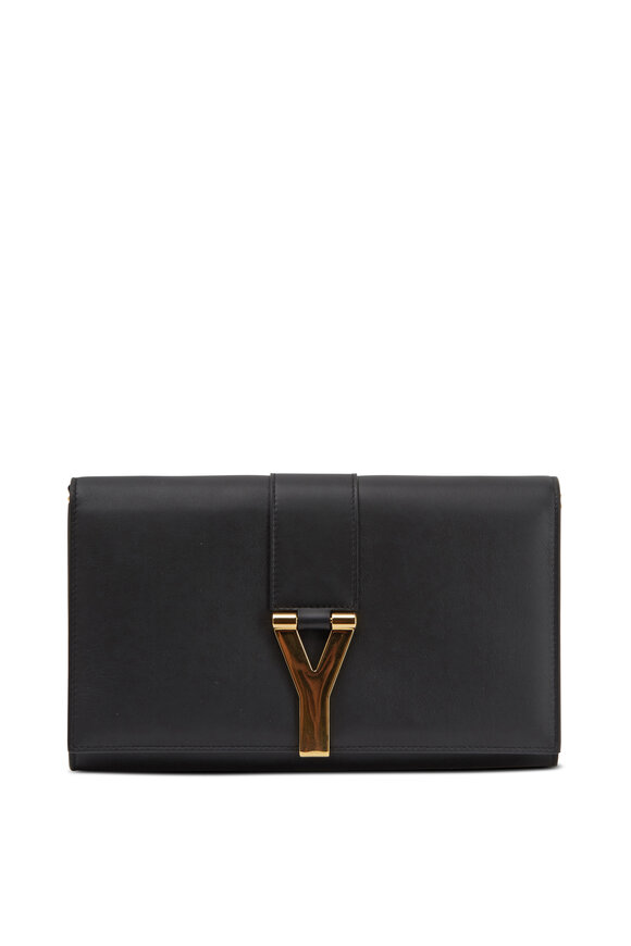 Saint Laurent - Black Leather Chain Wallet