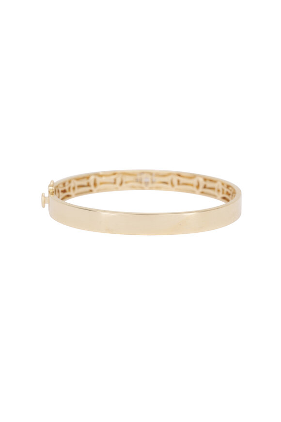Kai Linz 14k Yellow Gold Bezel Baguette Diamond Bangle - view 2