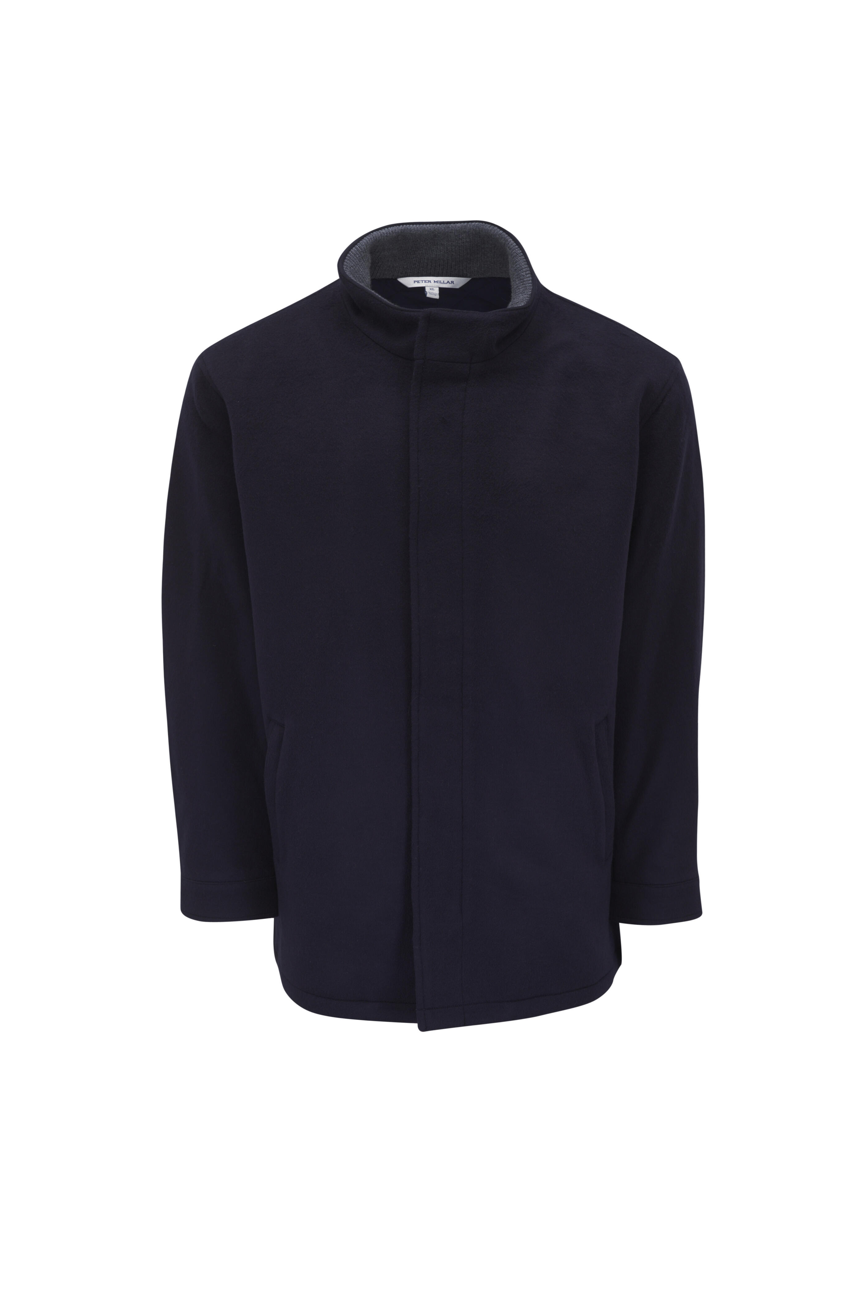 Peter Millar - Crown Flex City Navy Blue Merino Wool Coat