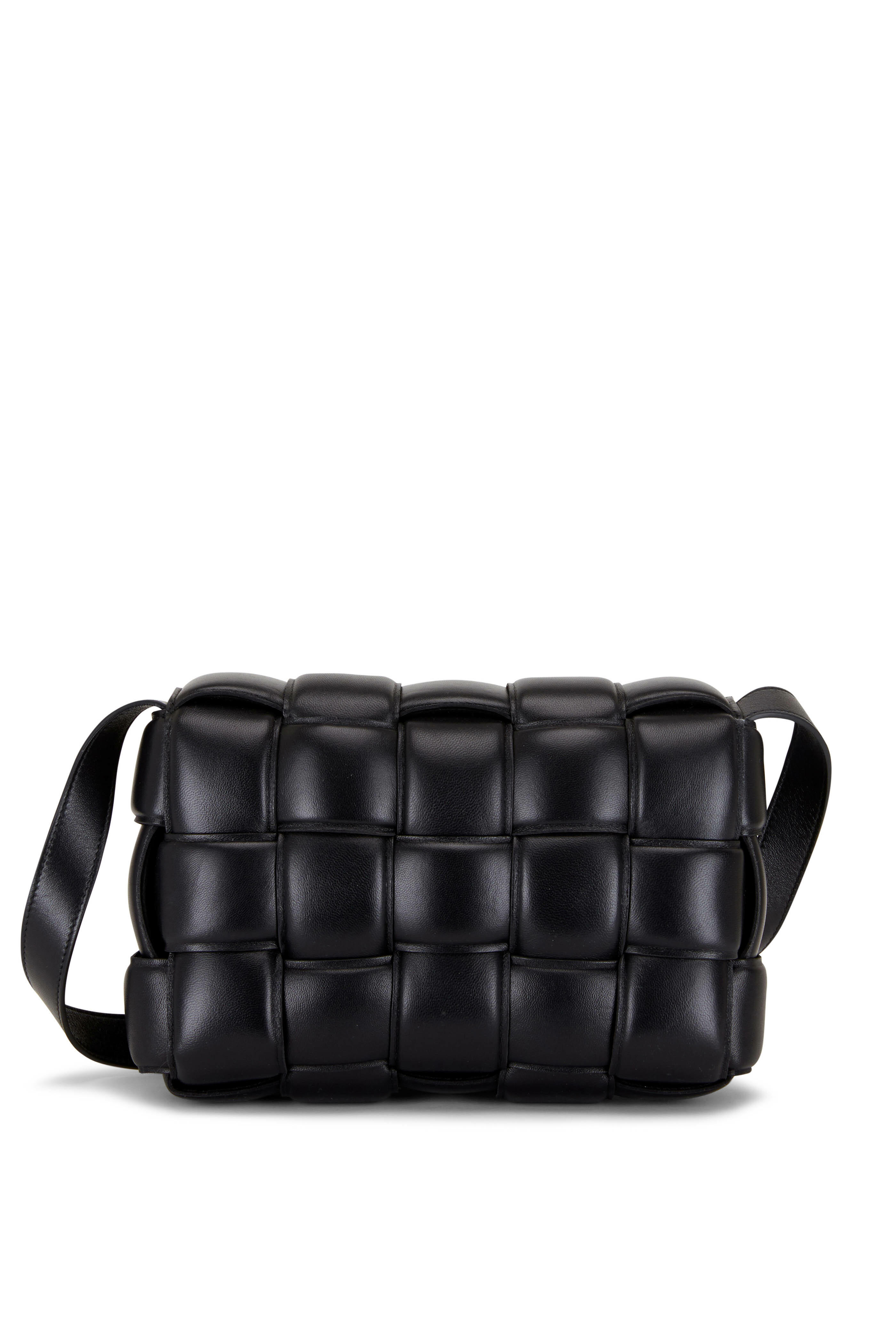 Bottega Veneta - Cassette Black Padded Woven Leather Bag Bottega Veneta - Cassette Black Padded Woven Leather Bag