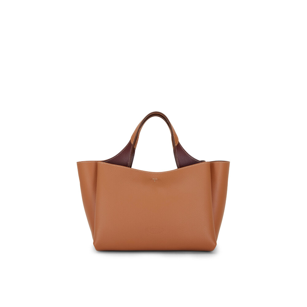 Tod's - Kenia Brown Pebble Leather Crossbody | Mitchell Stores