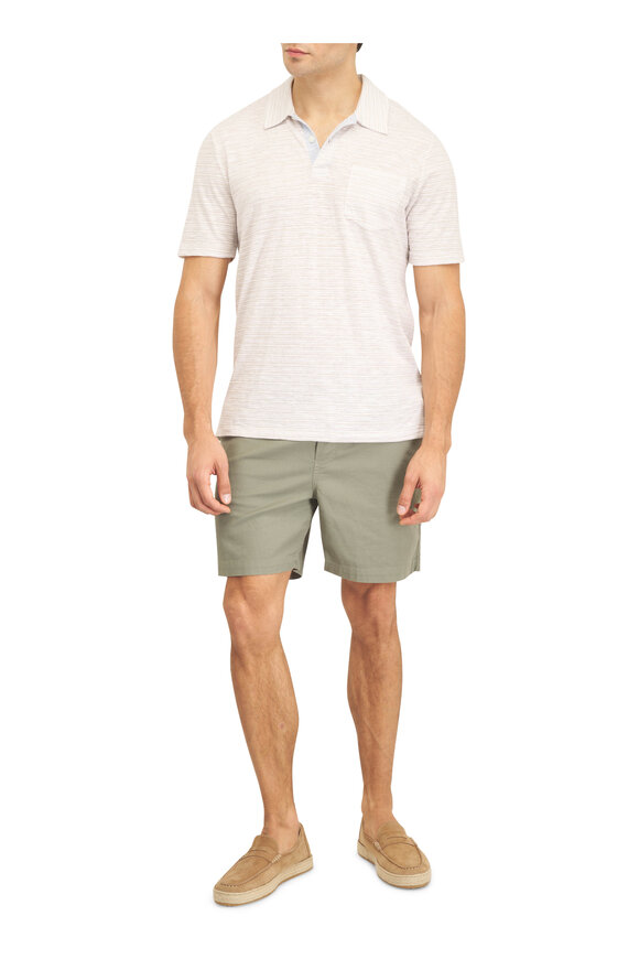 Faherty Brand Essential Desert Olive Drawstring Shorts - view 5