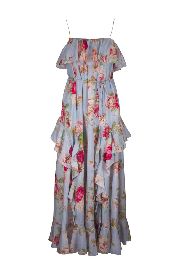 Zimmermann Roselight Floral Frill Maxi Dress - view 1