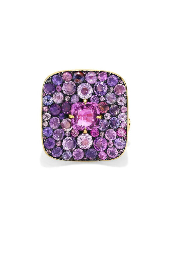 Vram Purple Sapphire & Spinel Shield Ring