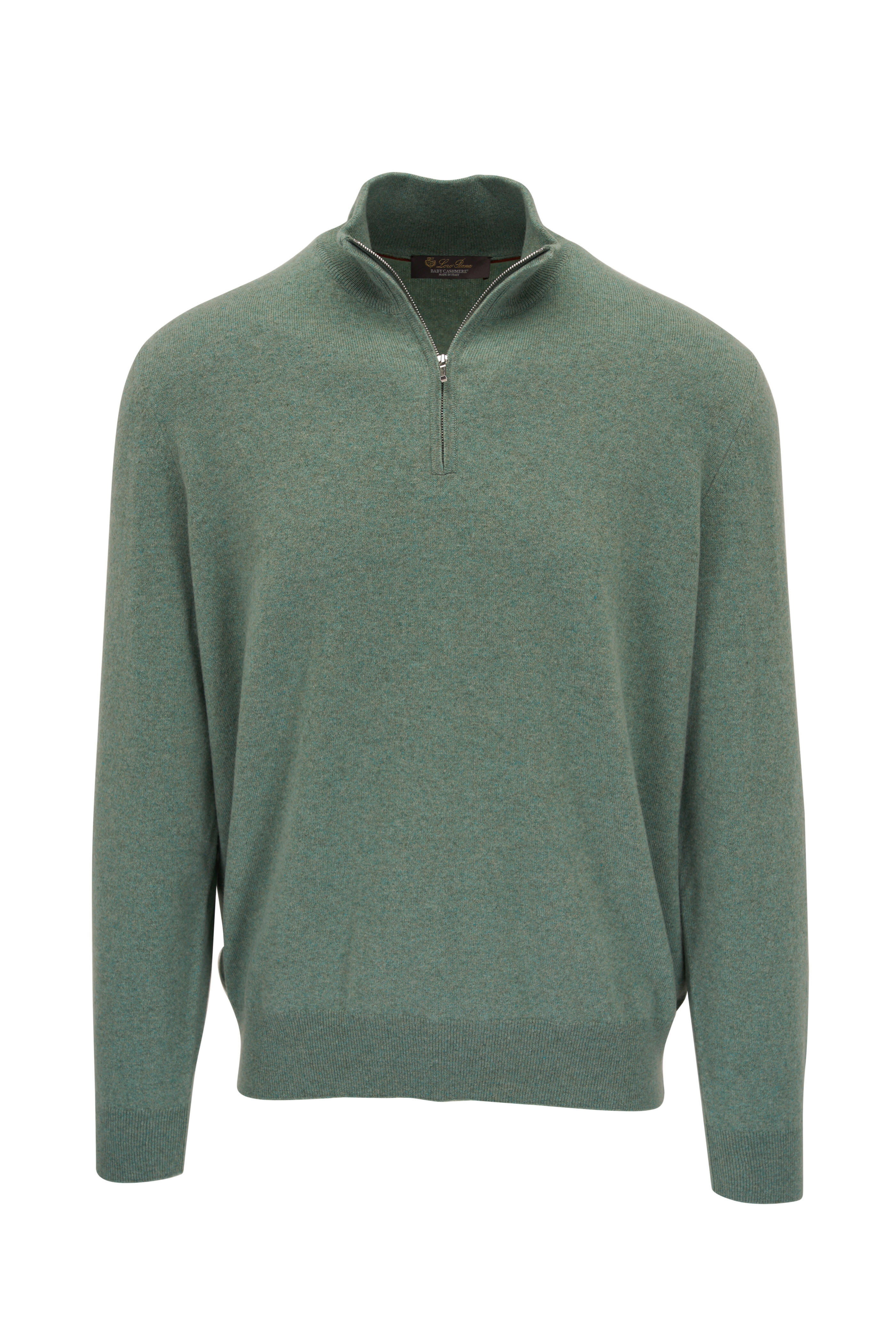 Loro Piana - Eucalyptus Baby Cashmere Quarter Zip Pullover