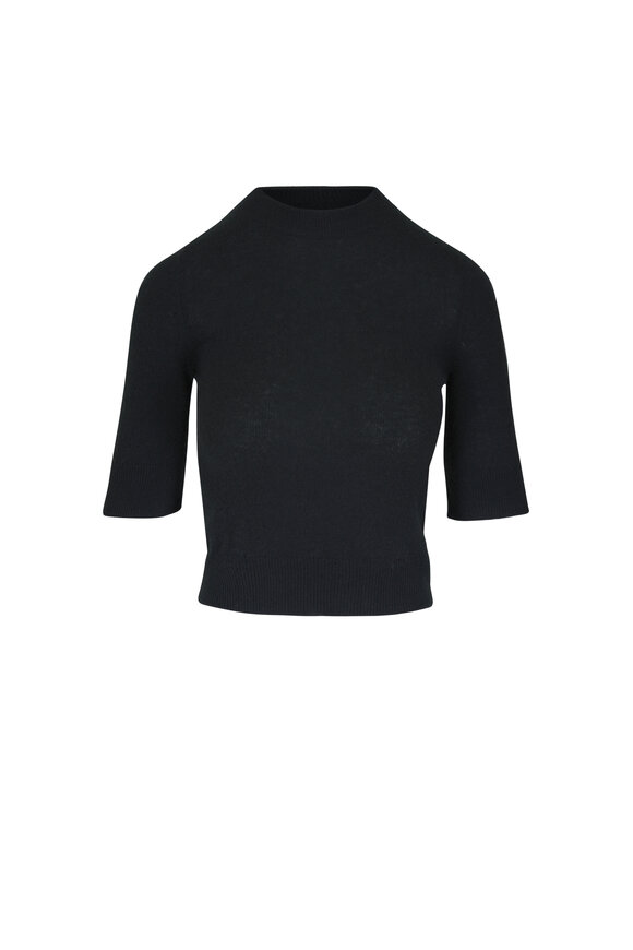Le Kasha Chypre Black Organic Cashmere T-shirt - view 1