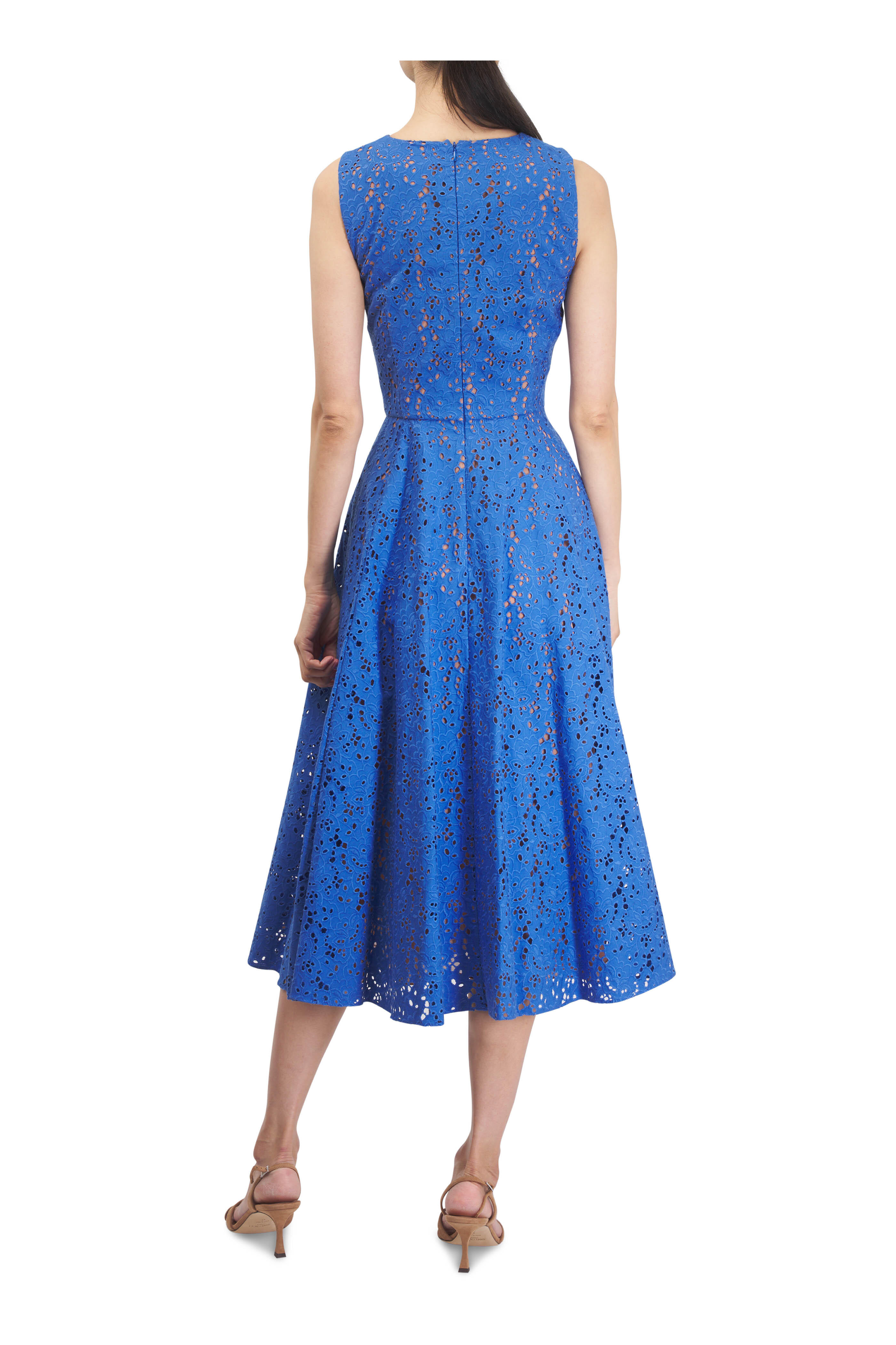 Michael Kors Collection - Ocean Broderie Anglaise Cross Neck Dress