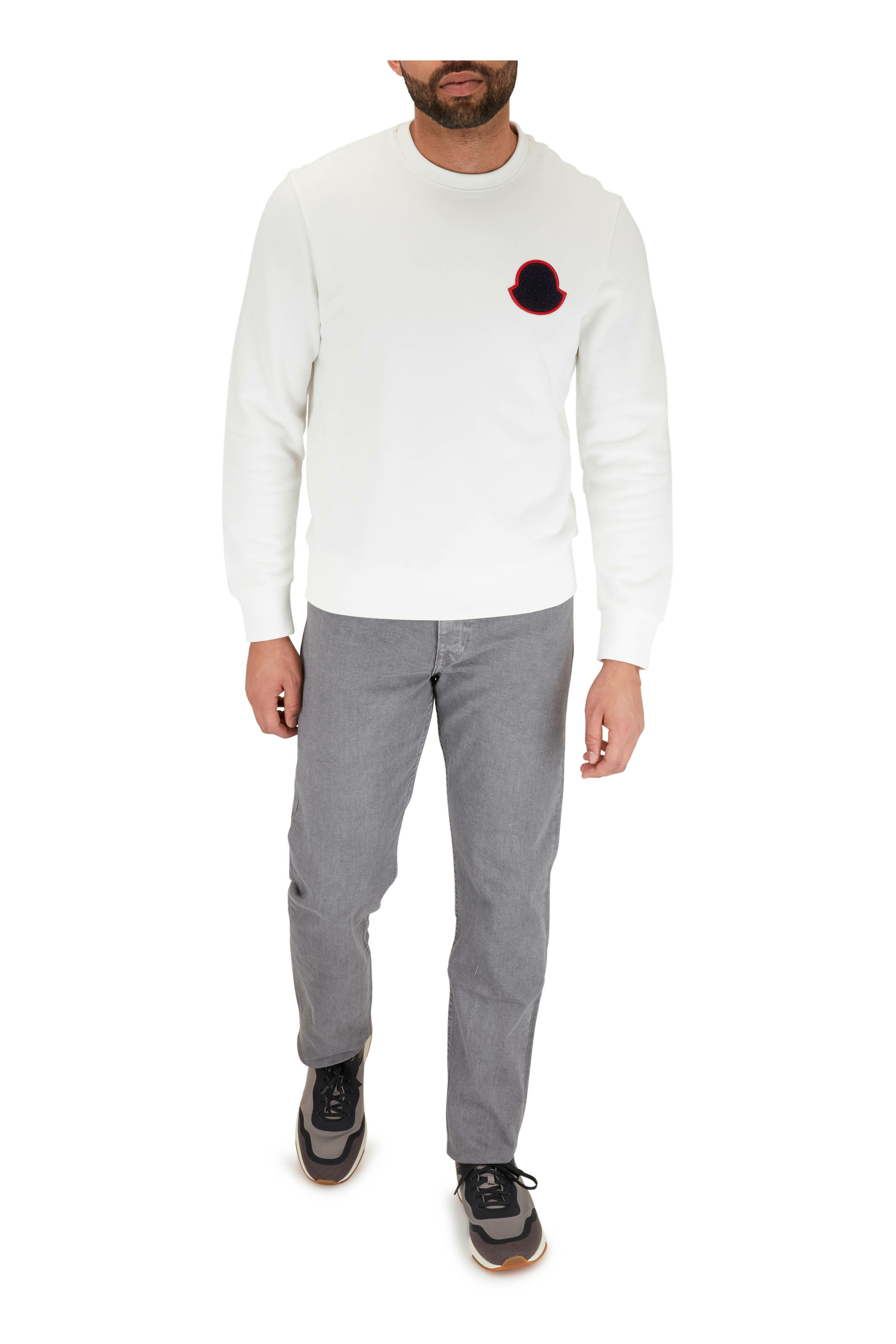 Moncler discount sweatshirt white