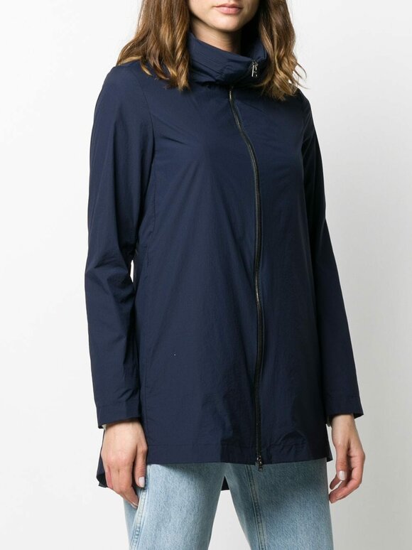 Herno - Globe Navy Blue Hooded Jacket 