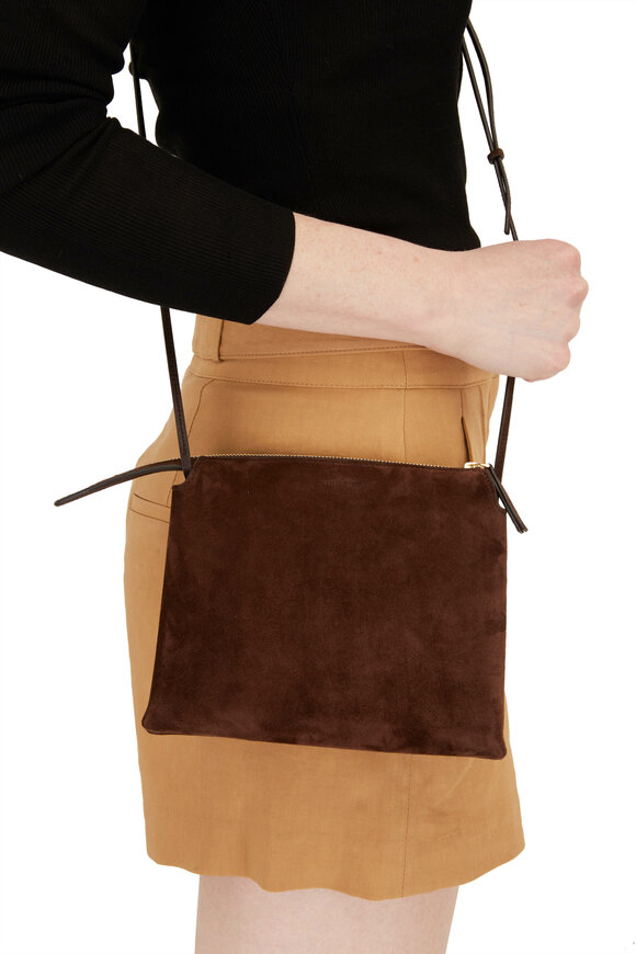 The Row - Nutwin Mocha Suede Mini Crossbody