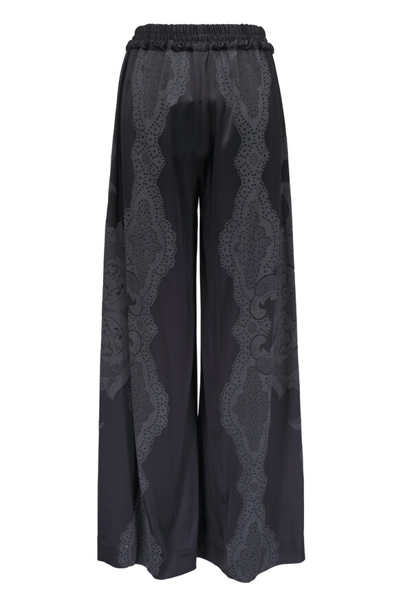 La Double J - Satin Laser Jacquard Palazzo Pant