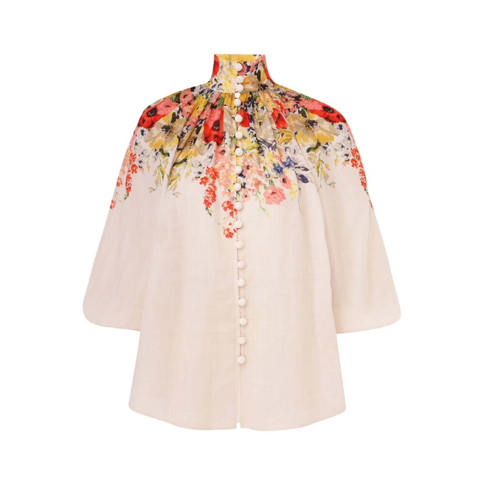 Tシャツ・カットソー Zimmermann SS25 'Illuminate Billow' blouse (3979TS251 CORF) 3.3979ts251.corf.coral-